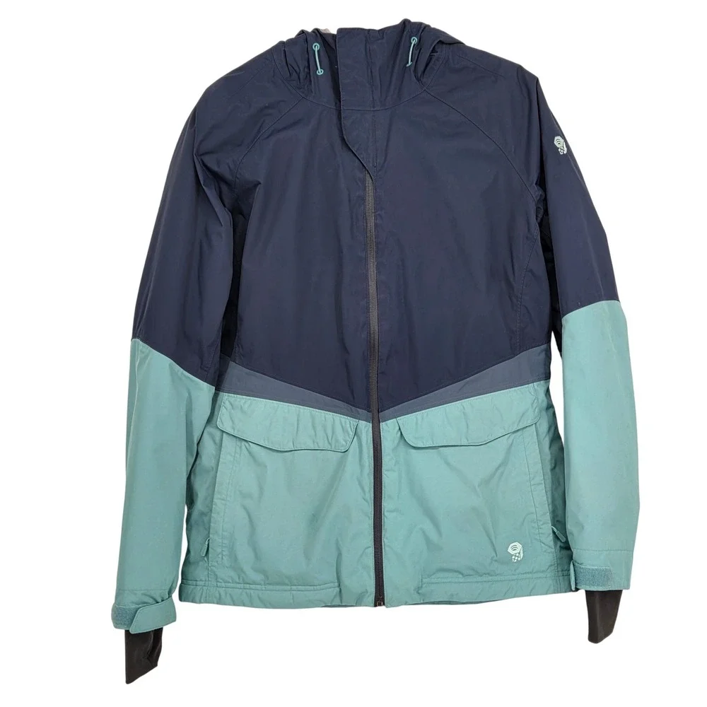 Mountain Hardwear Women Large Hooded Returnia W Jacket DryQ Thermal Sherpa Lined